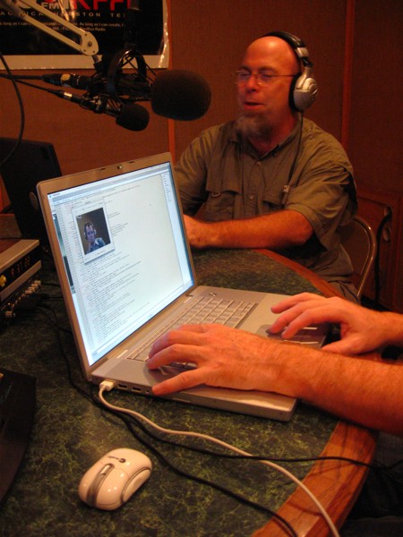 Jay & Barrett's hands on his Mac